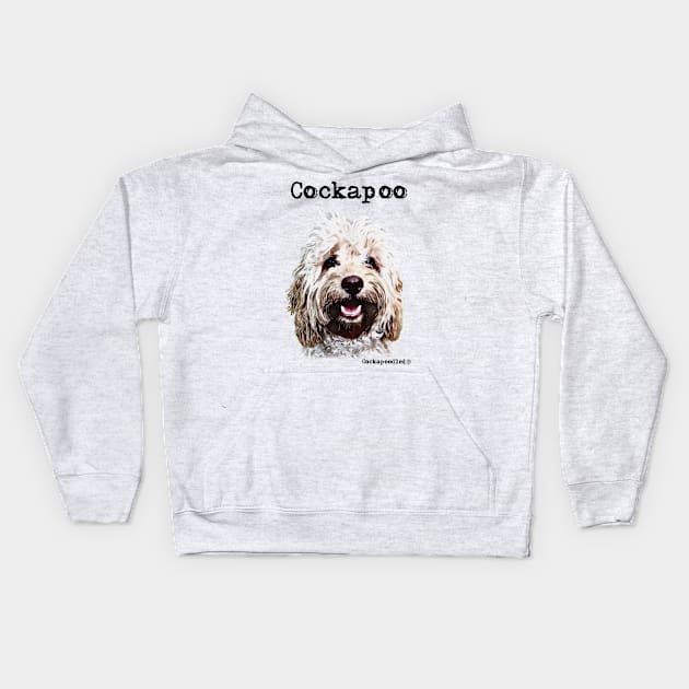 Champagne Blonde Cockapoo / Spoodle and Doodle Dog Kids Hoodie by WoofnDoodle 